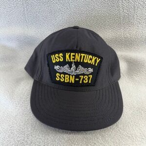 Vintage USS Kentucky Hat Adult OSFA Blue SSBN-737 Northstar Submarine USA Made
